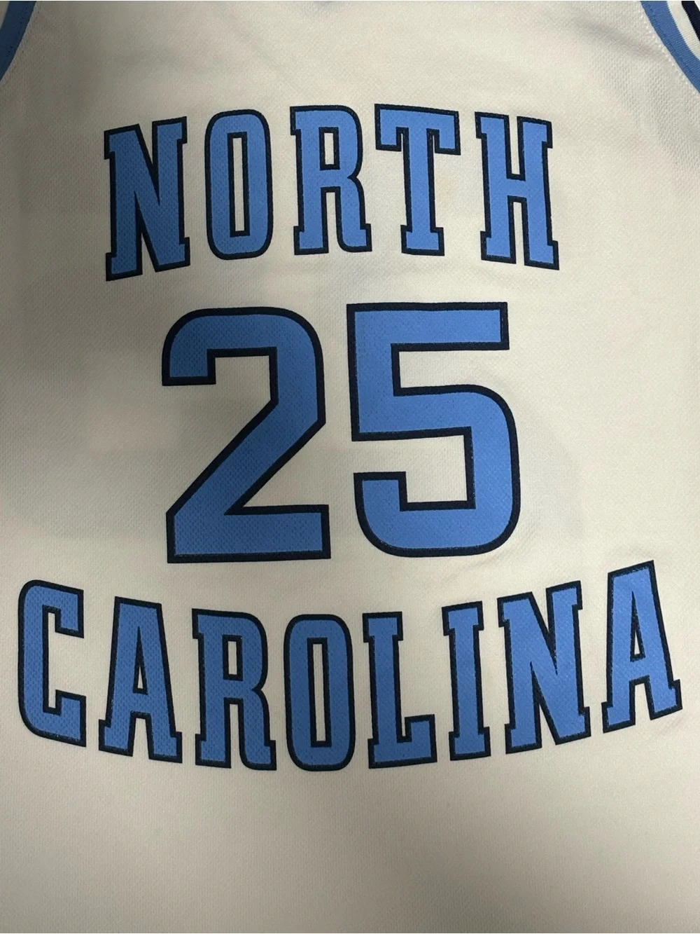 Jordan North Carolina Tar Heels #25 Jersey - White & Carolina Blue